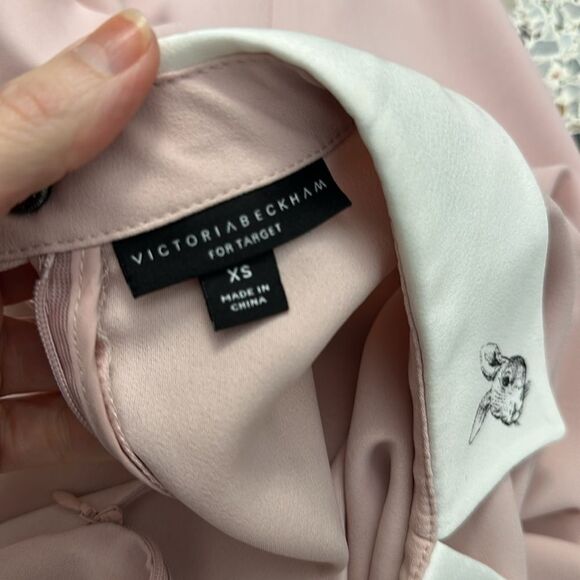 New Victoria Beckham Easter bunny rabbit collar pink mini dress XS - Picture 4 of 6